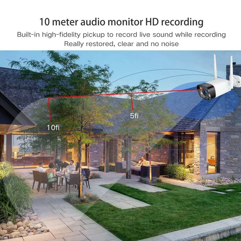 

Wireless WIFI HD 1080P Outdoor Waterproof Network Smart Home Security IR Cam