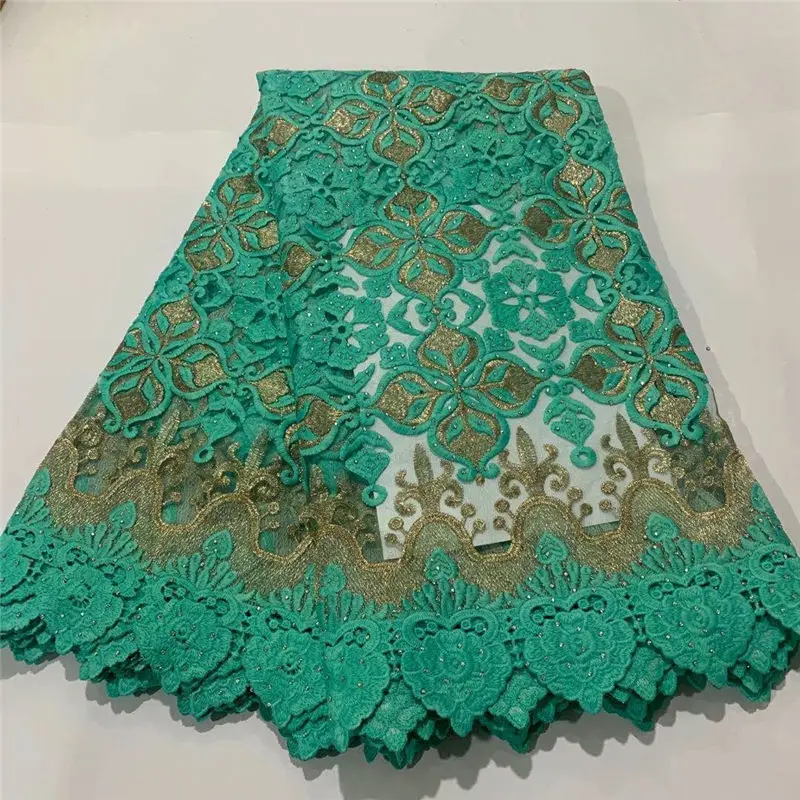 

2020 Latest Guipure Lace French Cord Lace Embroiderey African Cord Lace Fabric High Quality Nigeria Lace Fabric For Wedding