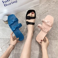 hot candy color ring sandals women casual lightweight outer wear large size slippers outdoor beach sandals 2021 new flip flop