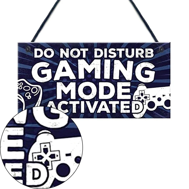 

Don't Disturb Gamer Gaming Sign Blue Door Hanger Sign Cave Bedroom Plaque Birthday Son Brother Dad Home Decor