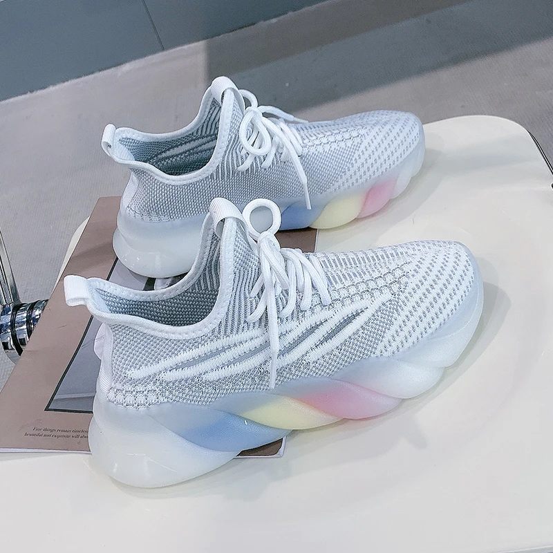 

Mesh Women Casual Shoes Flat Lace Up Women Vulcanize Shoes Breathable Walking Spring Summer Ladies Sneakers Woman Zapatos Mujer