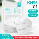 Маска для лица KN95, с 5-слойным фильтром, Пылезащитная, PM2.5, Нетканая, FFP2, 100 шт.