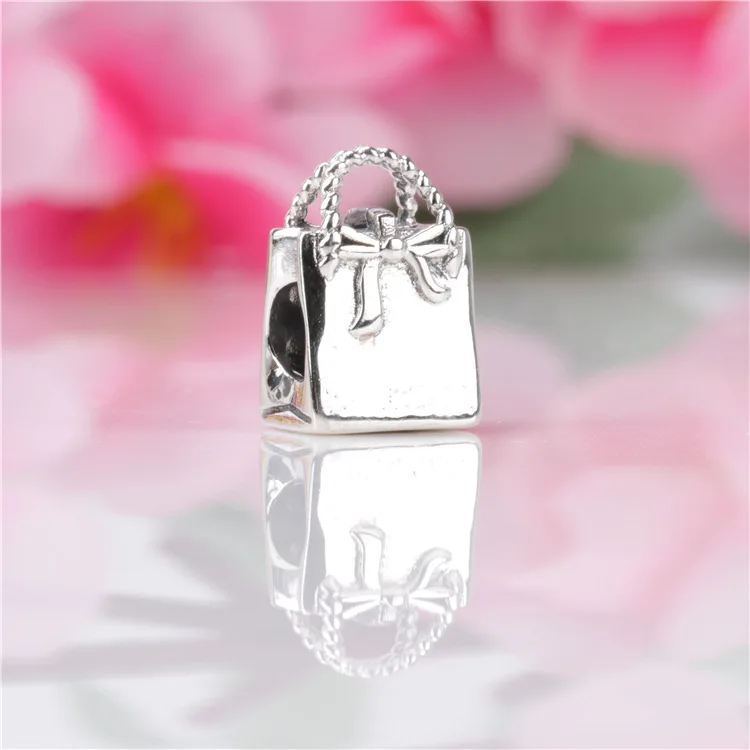 

Hot Sale 925 Sterling Silver Beautiful handbag beads Fit Original Bracelet Women Jewelry Making Gift