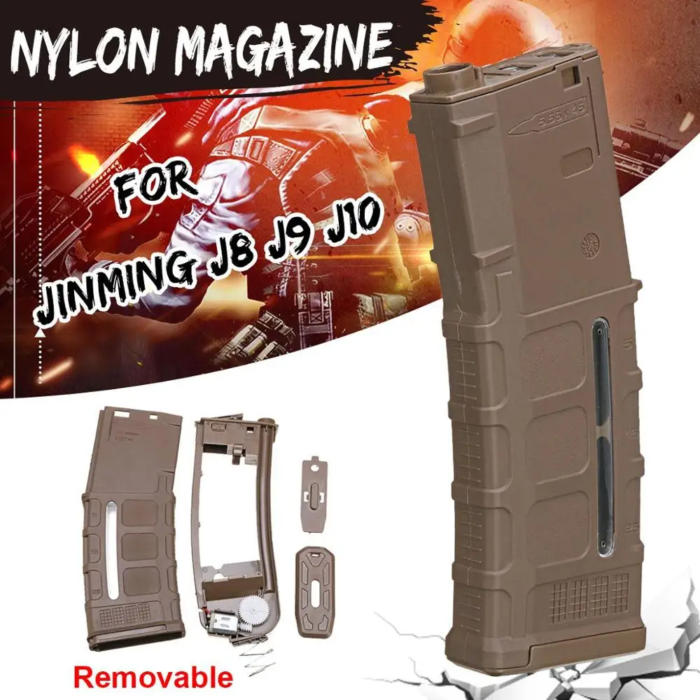 

Black Clip Magzine for ACR-J10 for JinMing10 ACR-J10 Gel Ball Blaster Magazine Replacement Accessories Toy Gun Clip