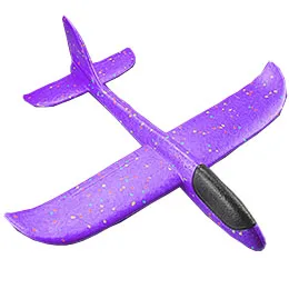Dark purple 48 см детская игрушка самолет бросок рук Детский спорт открытый самолет модель планера пульт дистанционного управления большой Самолет EPP Летающий прорыв - Цвет: Dark purple