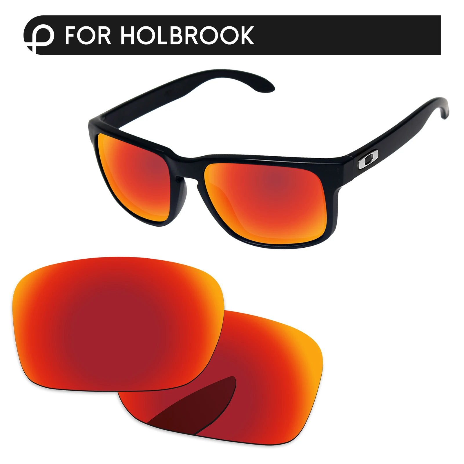 Papaviva огненно красные зеркальные поляризованные Сменные линзы для подлинной