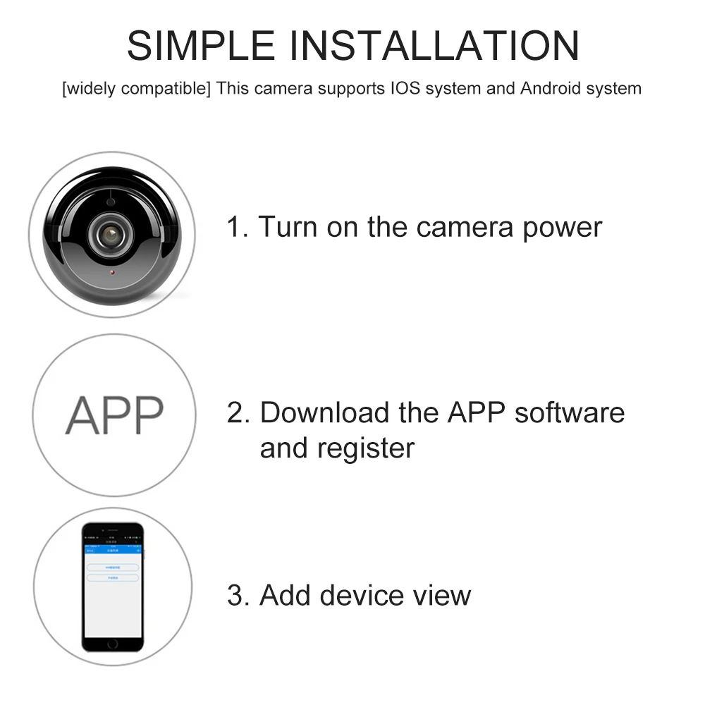 Домашняя мини-камера видеонаблюдения wifi 1080P ip-камера Беспроводная маленькая CCTV инфракрасная камера ночного видения Обнаружение движения Слот для sd-карты аудио приложение