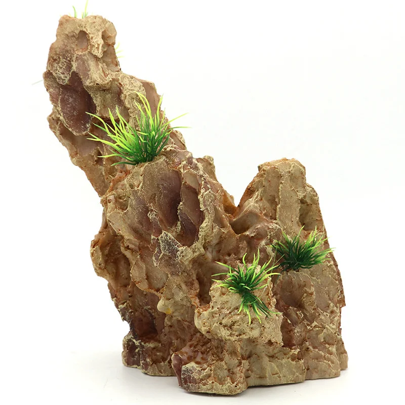

Aquarium Rockery Decor Fish Tank Landscaping Artificial Resin Stone Ornament Simulation Aquarium Aquascape Landscape Accessories