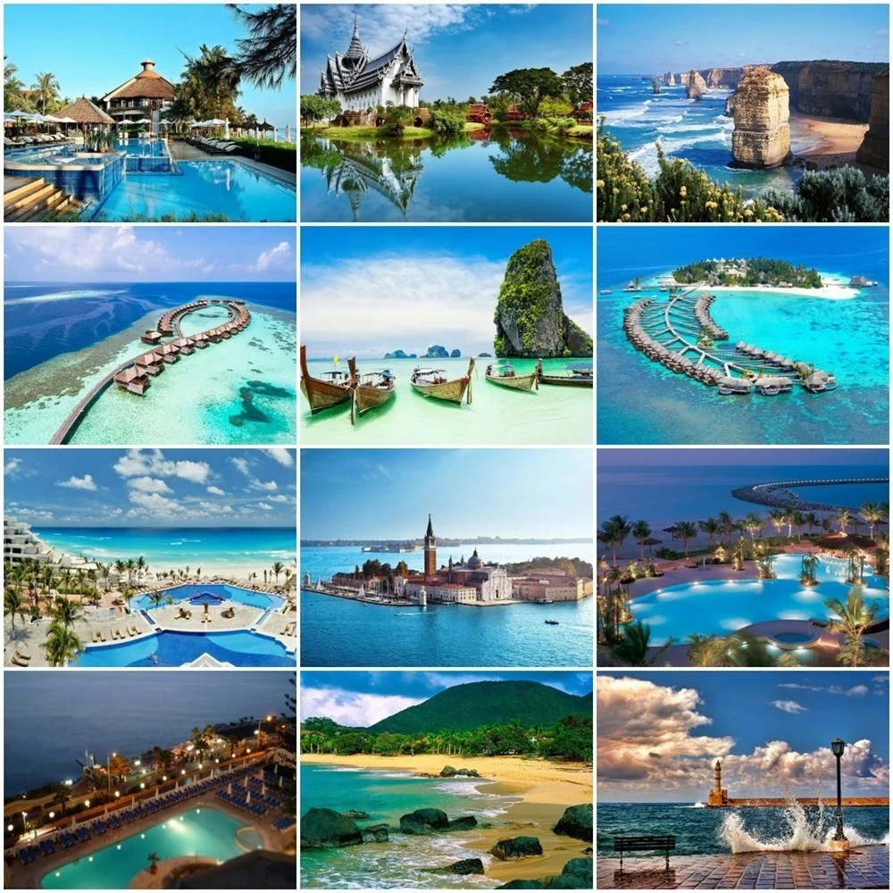 

HUACAN 5D DIY Алмазная вышивка, полный дисплей, морские стразы, мозаика, полностью квадратная алмазная живопись, вышивка крестиком, домашний деко...