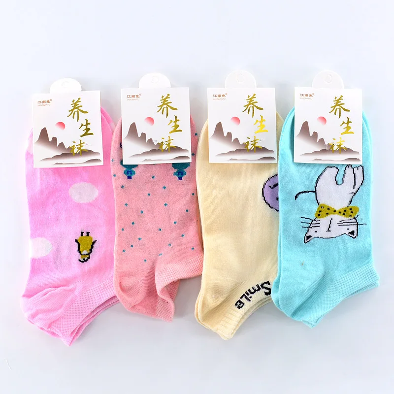 

5 Pairs New Women's Leisure Boat Socks In Spring and Summer