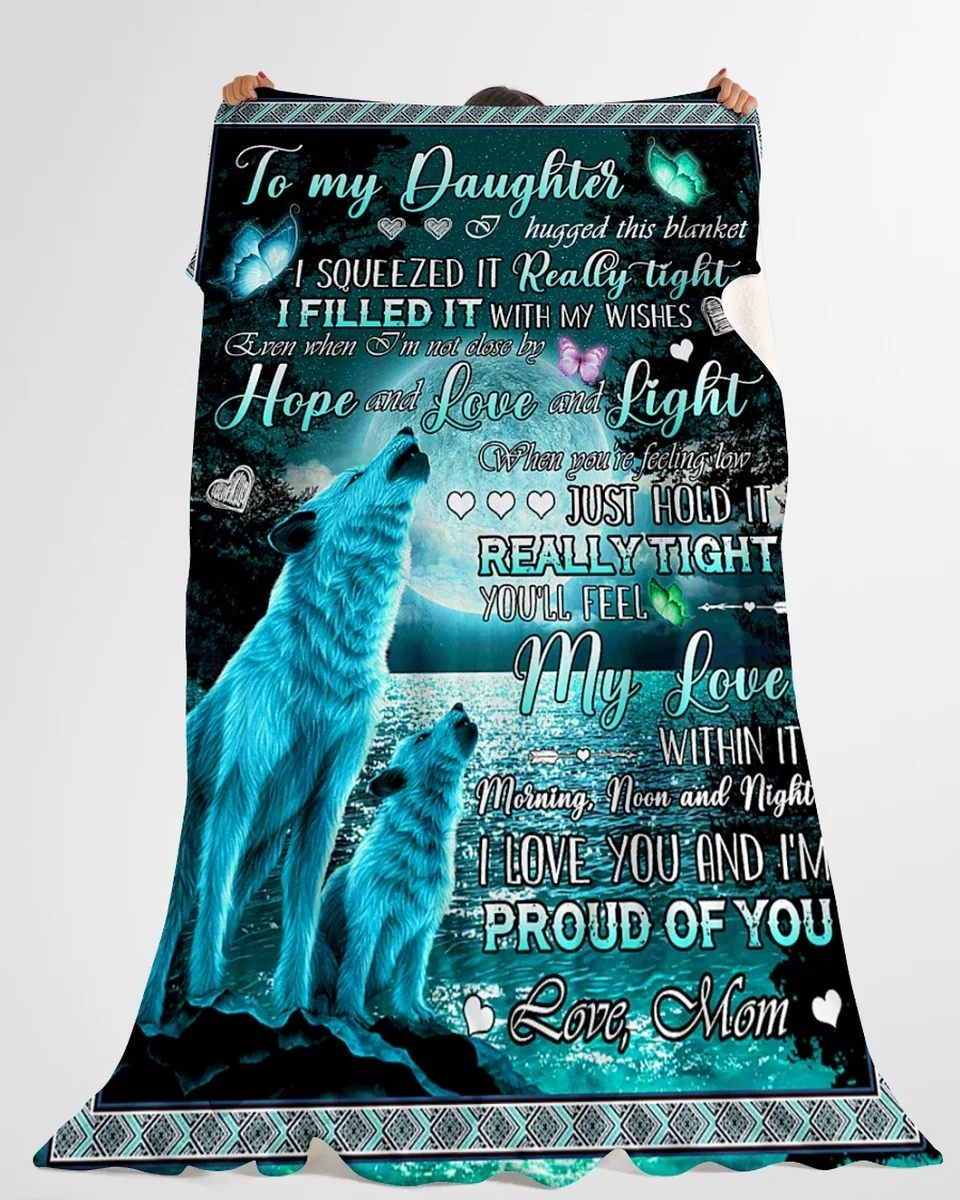 Для моей дочери я горжусь вашим волком | Удобное высококачественное флисовое