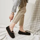 Женские мокасины на плоской подошве, Теплые повседневные Лоферы без застежки, женские мокасины с бантом-бабочкой, модель 2022 года