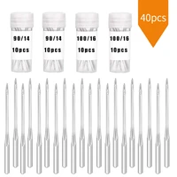 lmdz 40 pcs household sewing machine needles with 4 bottles universal home needle for diy sewing accessories