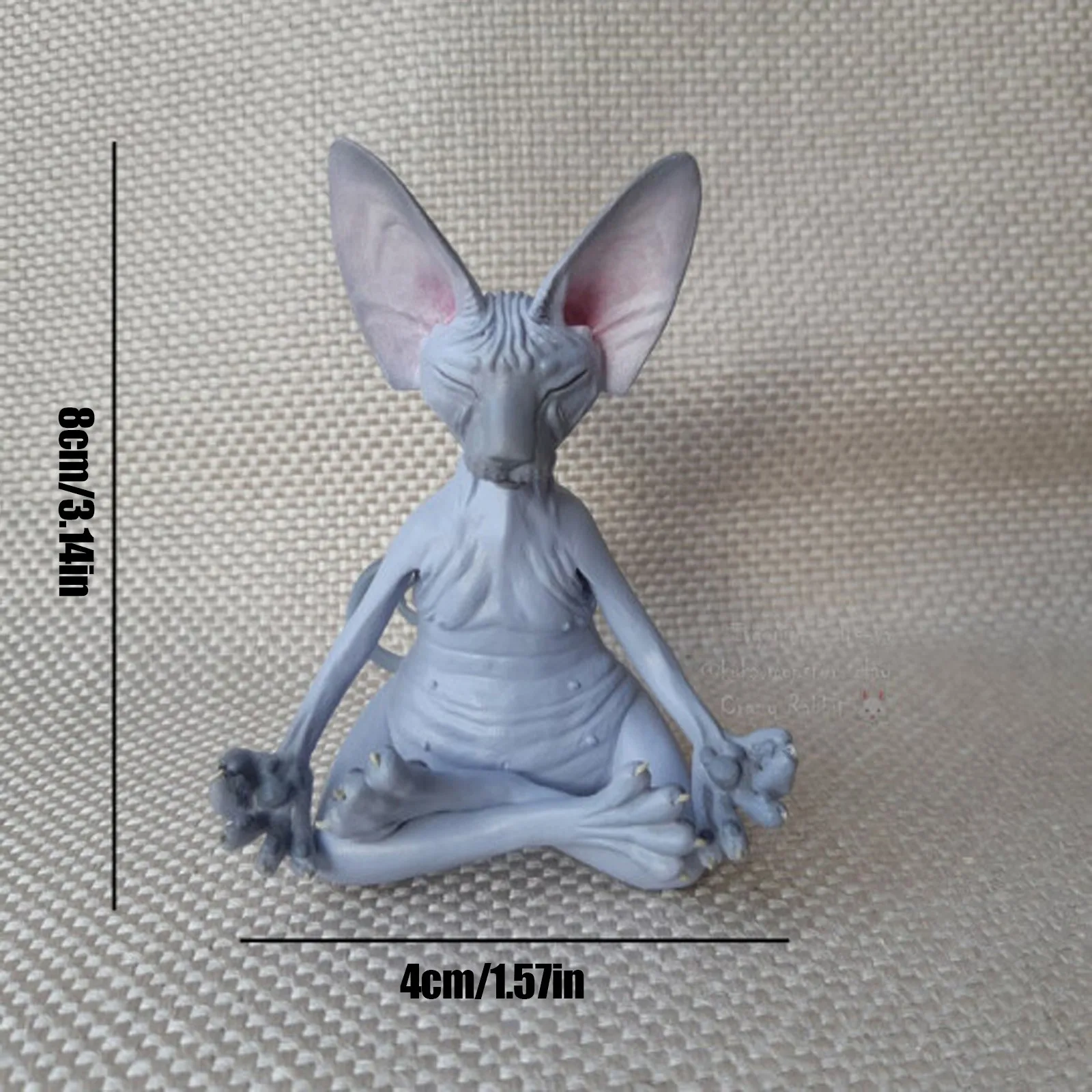 

Sphynx Cat Meditate Collectible Figurines Miniature Handmade Decor Animals Figure Toys Animal Model Figure Toys Home Decor