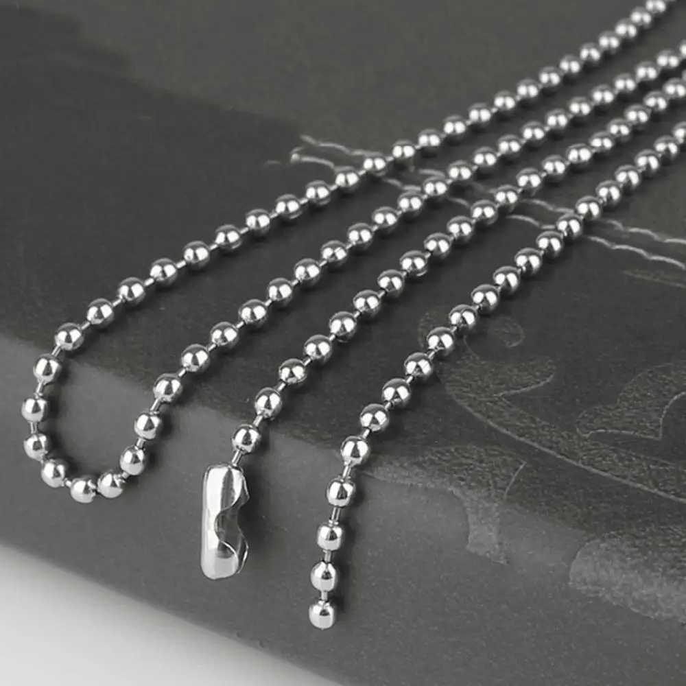 100 шт./лот высокое качество шариковое ожерелье из нержавеющей стали круглые бусы
