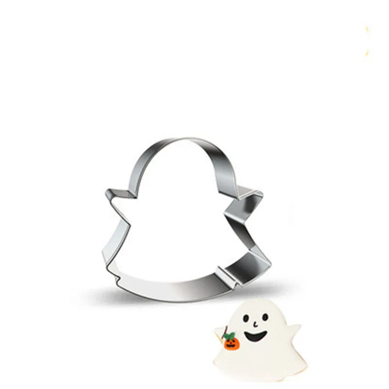 

NEW Christmas Ghost Stainless Steel Cute Cutting Biscuit Mould Cake Moulds Fruit Sugar Mold Baking Tools Mold Cake Baking Stamp
