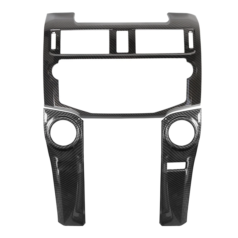 

Car Central Console Navigation Frame for Toyota 4Runner 2010-2020 Carbon Fiber Air Conditioner Switch Panel Cover Trim