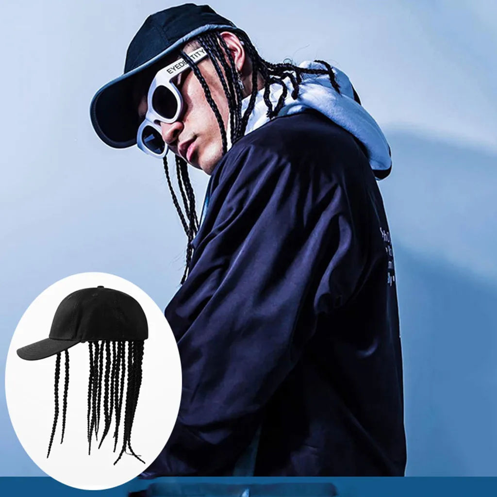 Новинка 2019 хип хоп шапка регги бейсбольная шляпа с синтетическими волосами