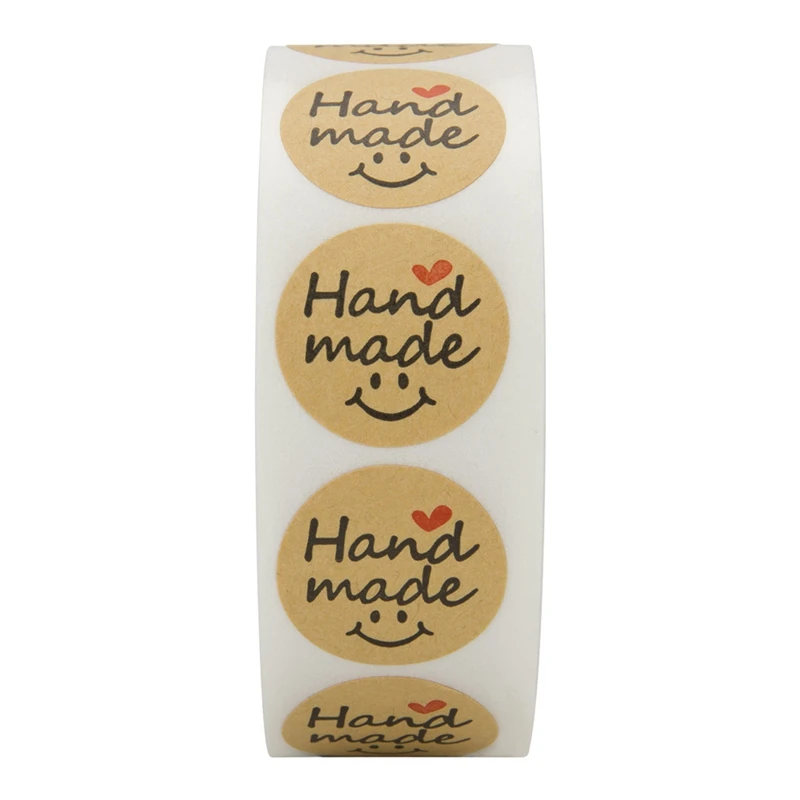 500 шт./лот самодельные наклейки ручной работы с надписью Handmade With Love свадебные