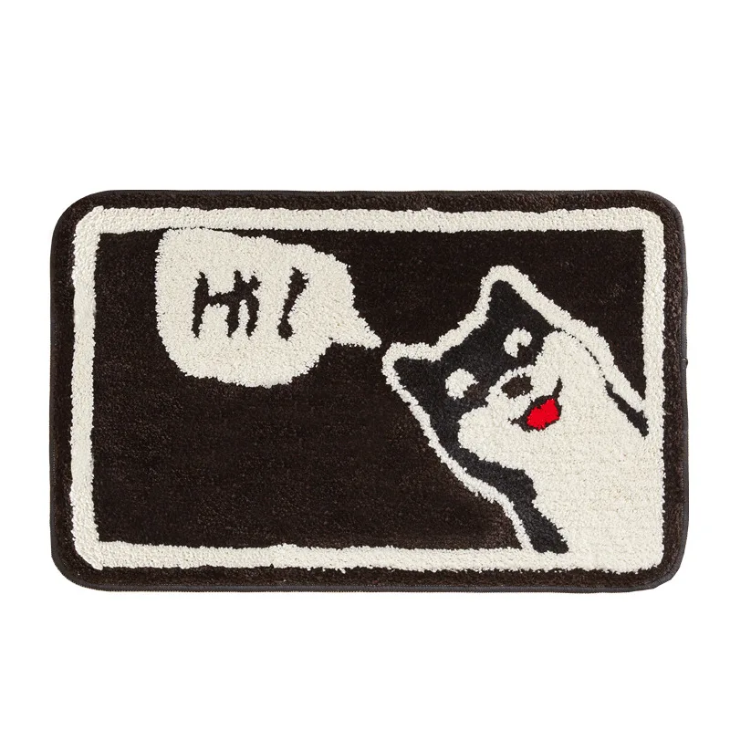 

Flocking Bath Mat Non-slip Absorbent Microfiber Bathroom Rug Home Entrance Door Mat Super Soft Bath Carpet