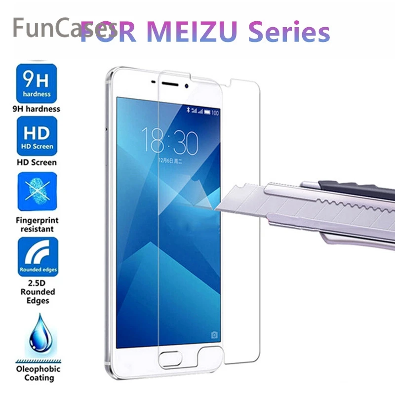 Защитное стекло 9H для Meizu M6 M3 M5 Note M5c M6s U20 M 3S 5 M3s U10 Pro 7 | Мобильные телефоны и