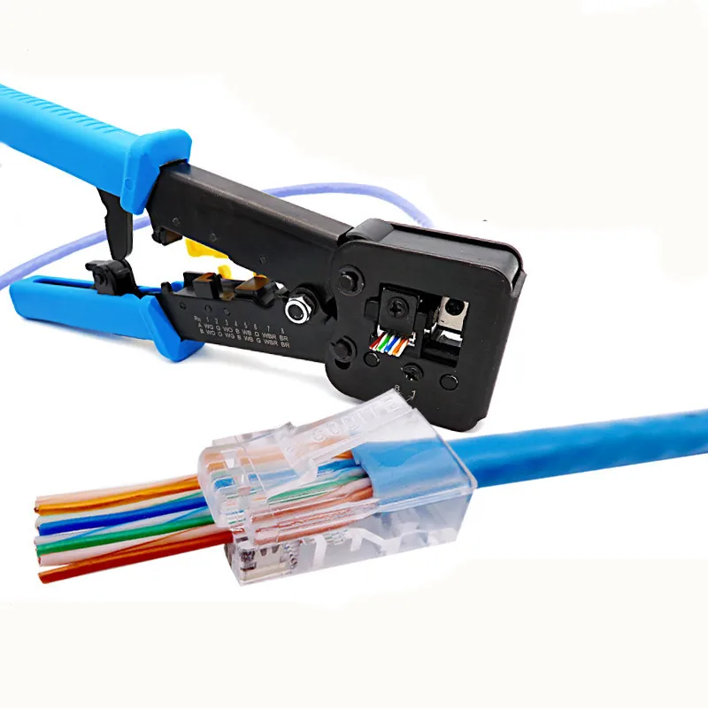 ez rj45 crimper RJ45 crimping tool hand network kit for cat6 cat5 cat5e rj11 connector 8P 6P lan Cable Wires pliers | Компьютеры и