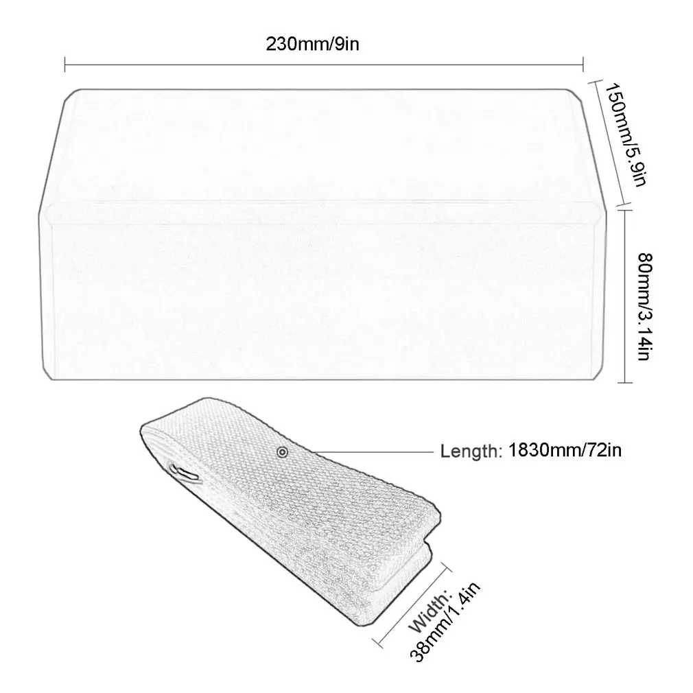 

3 Pcs Practicing Split Brick Dance Yoga Tension Band Yoga Block Cotton Stretch Strap Fitness Equipment