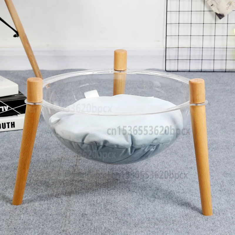 Современное простое прозрачное гнездо для кошки закрытое акриловое космическая