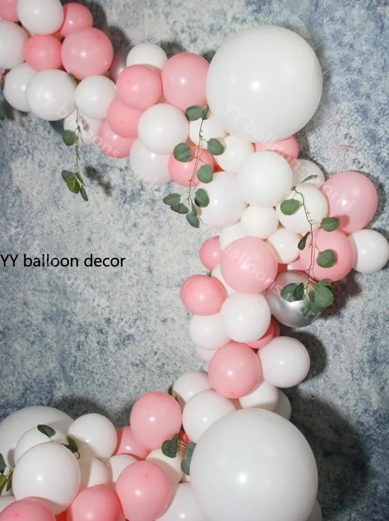 Adf2020 01 комплект гелиевый Розовый Белый s Arch Baby Shower Свадебные юбилейные украшения