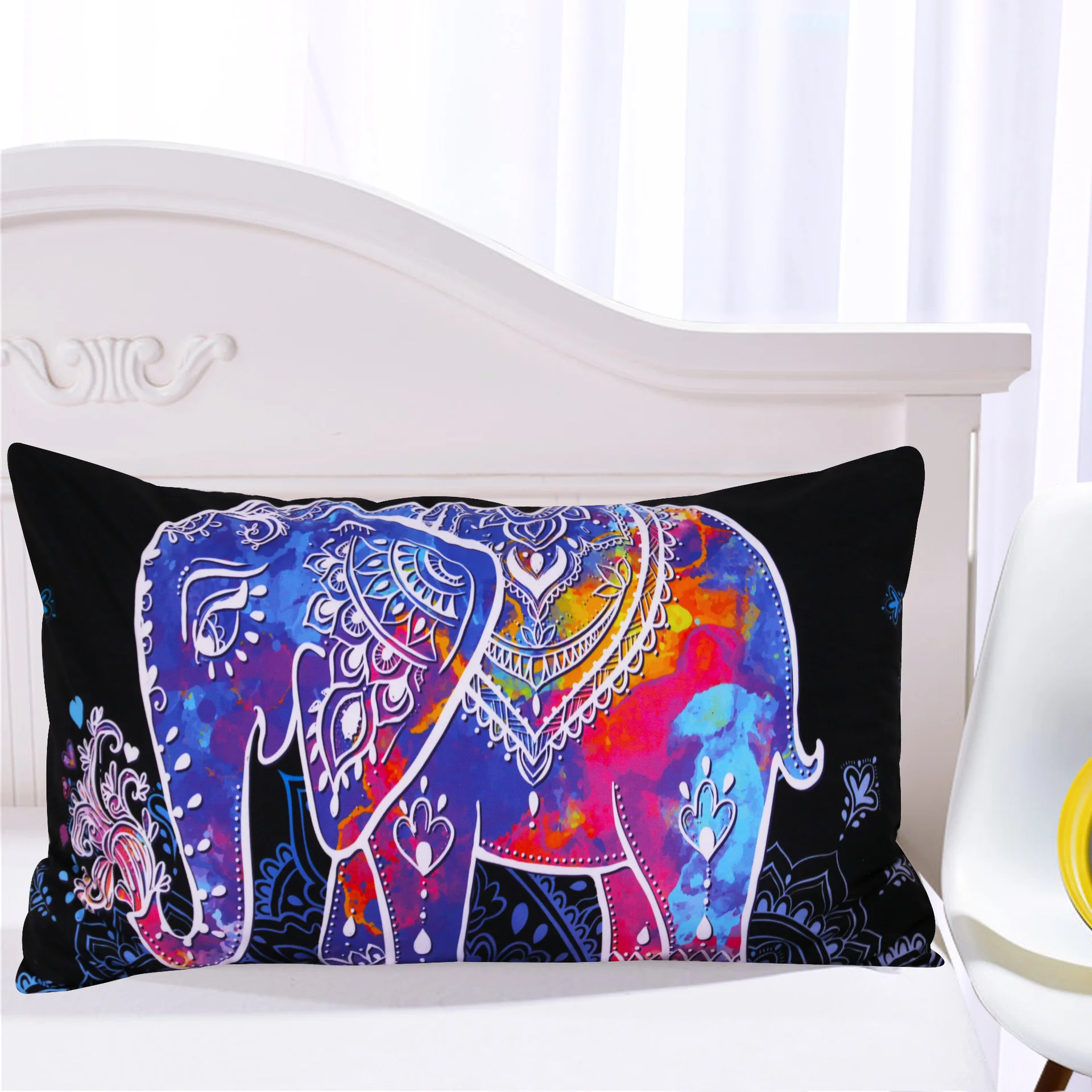 Elephant Phantom Pattern High Quality Home Textile Quilt Cover with 2 Pillowcase 3D Printing Bedding 3 Pcs Set and Sheet | Дом и сад