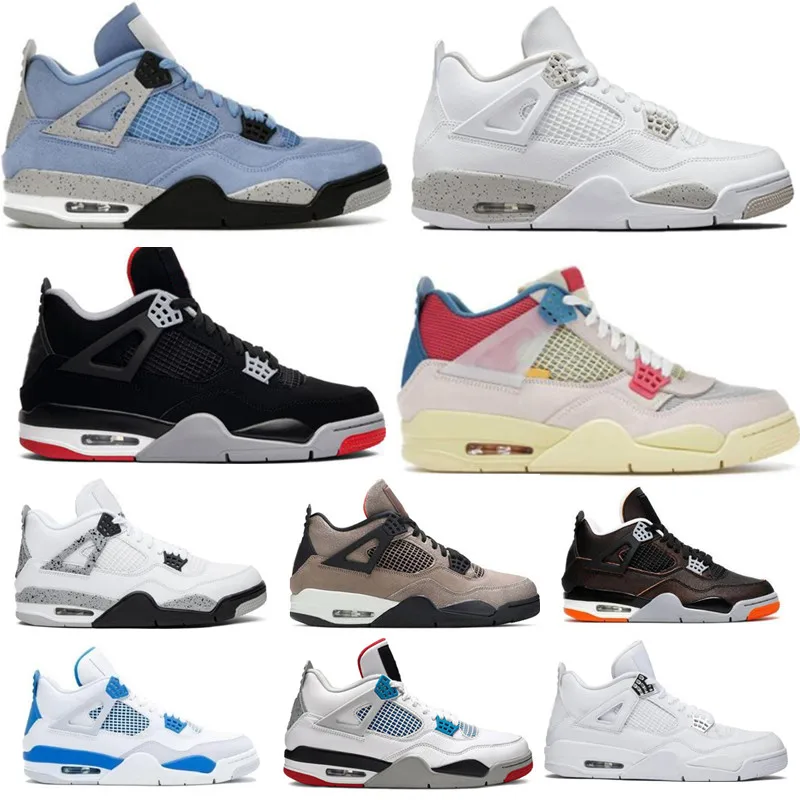 

2021 Mens 4 Red Basketball Shoes 4s White Oreo Sail Desert Moss Bred Trainers Black Cat Sports Sneaker Size 40-46