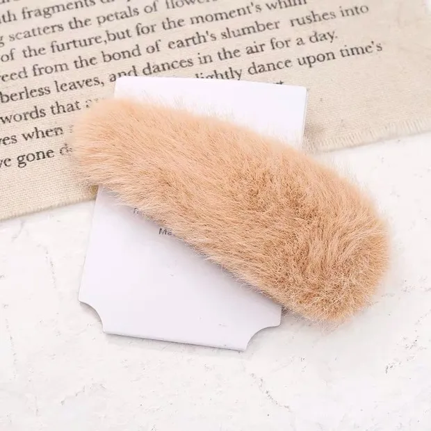 M MISM 2020 Новинка 1 шт. женские зимние плюшевые геометрические BB заколки для волос