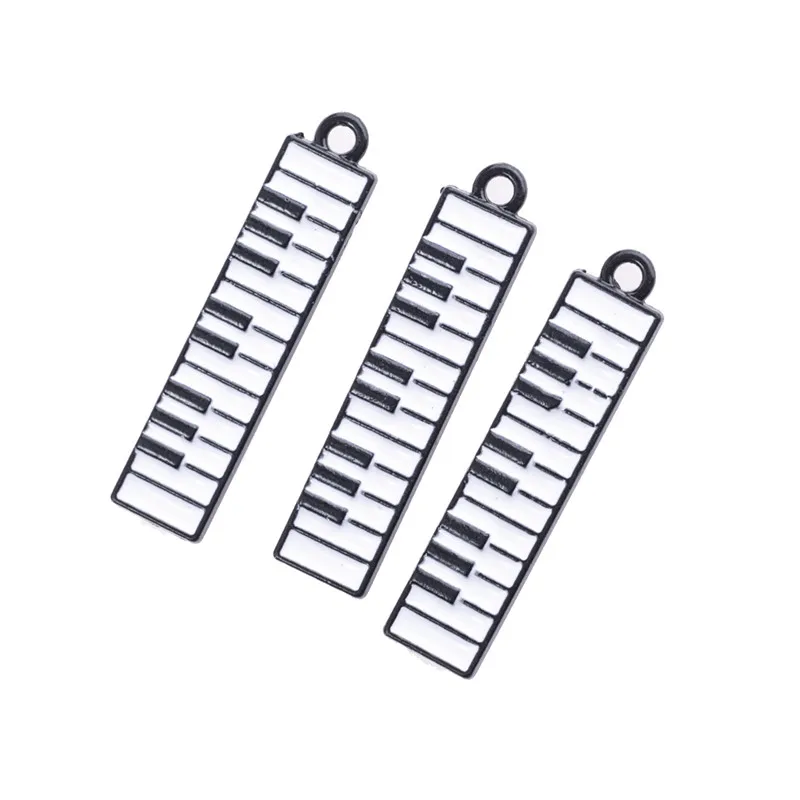 10 шт./лот эмалированная Музыкальная подвеска в форме пианино для изготовления