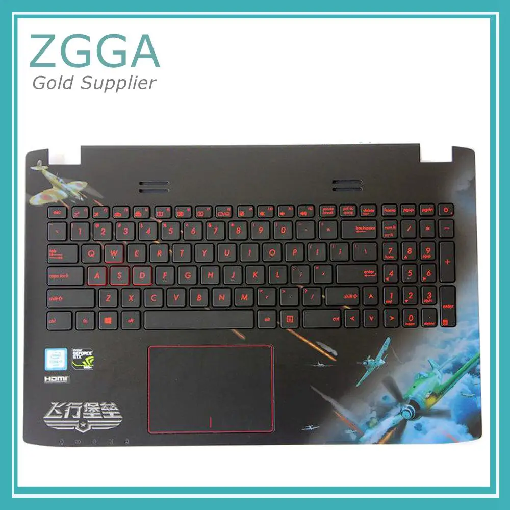 Верхний чехол для ноутбука ASUS GL552 GL552JX GL552VW GL552VX Упор для рук клавиатура рамка Крышка классический танк самолет шаблон - Цвет: plane type