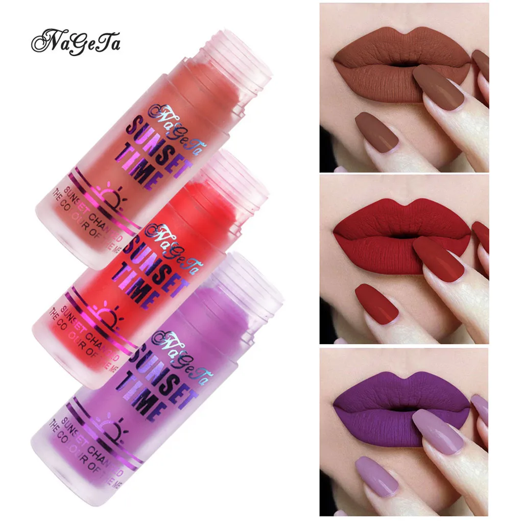 Блеск для губ матовый 6 цветов бархатистая Помада Жидкая матовая