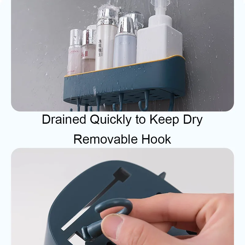 Многофункциональная настенная полка стеллаж для хранения на присоске