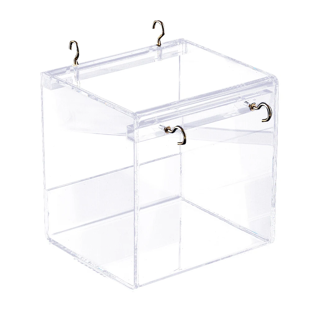 Cockatiel Shower Transparent Parakeets Pet Supplies With Hanging Hooks Portable Bird Bathtub Cage Acrylic Spacious Cleaning | Дом и сад