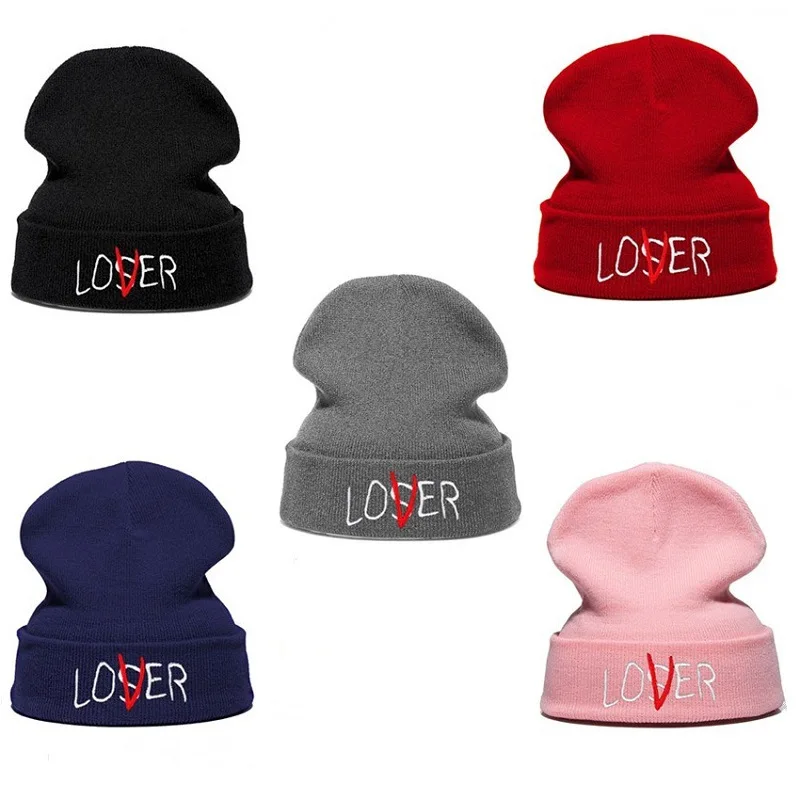 

Winter Hats For Women and Men Skull Beanies Hip Hop Letter Embroidery Warm Knitted Hat Soft Bonnet