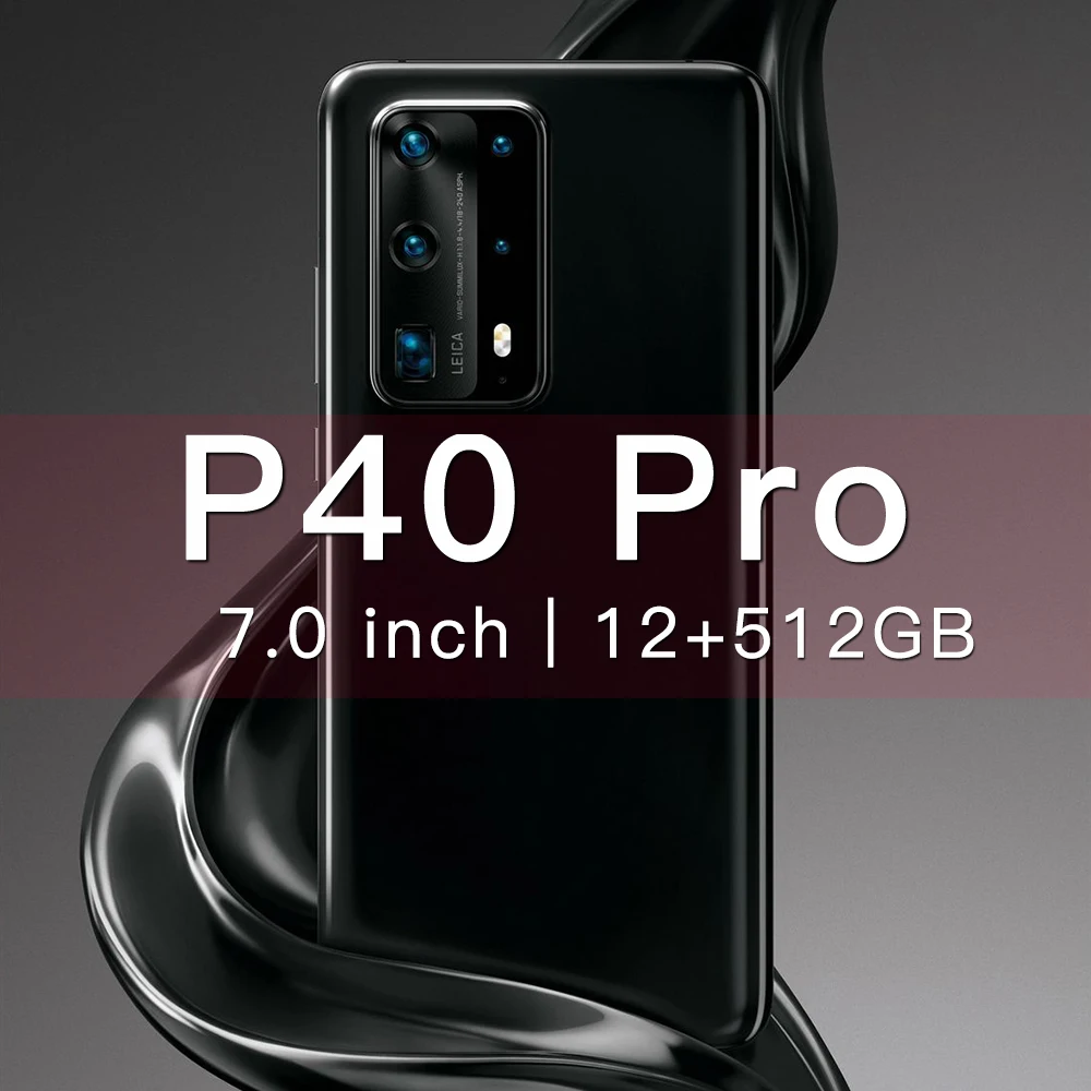 

New Global Version 7.0inch P40Pro Smart Mobile CellPhone Handset Android 10.0 Type-C Charging GPS Phone Wifi 4G Network 4800mAh