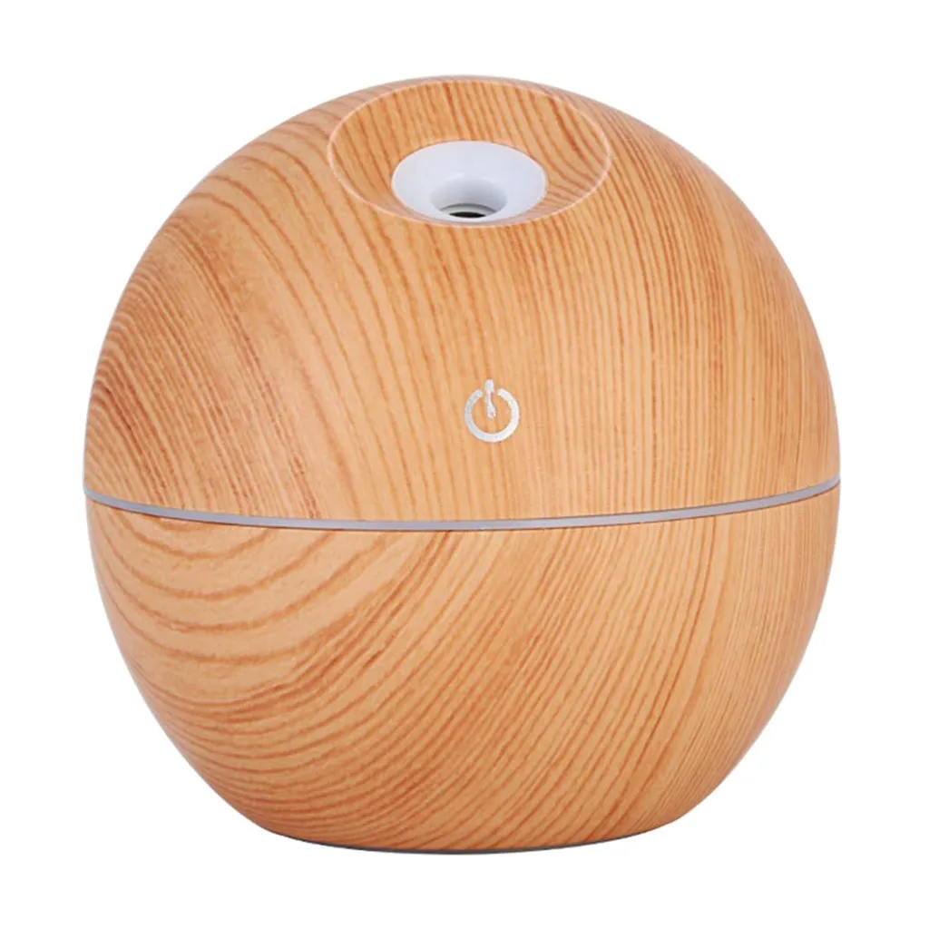 

130ml Wood USB Powered Mini Air Mist Humidifier For Home Office Car Gifts
