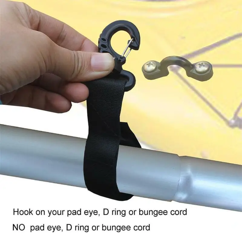 

Attachment Kayak Paddle Clips 2 Pieces Black Nylon Holder Canoe Dinghy