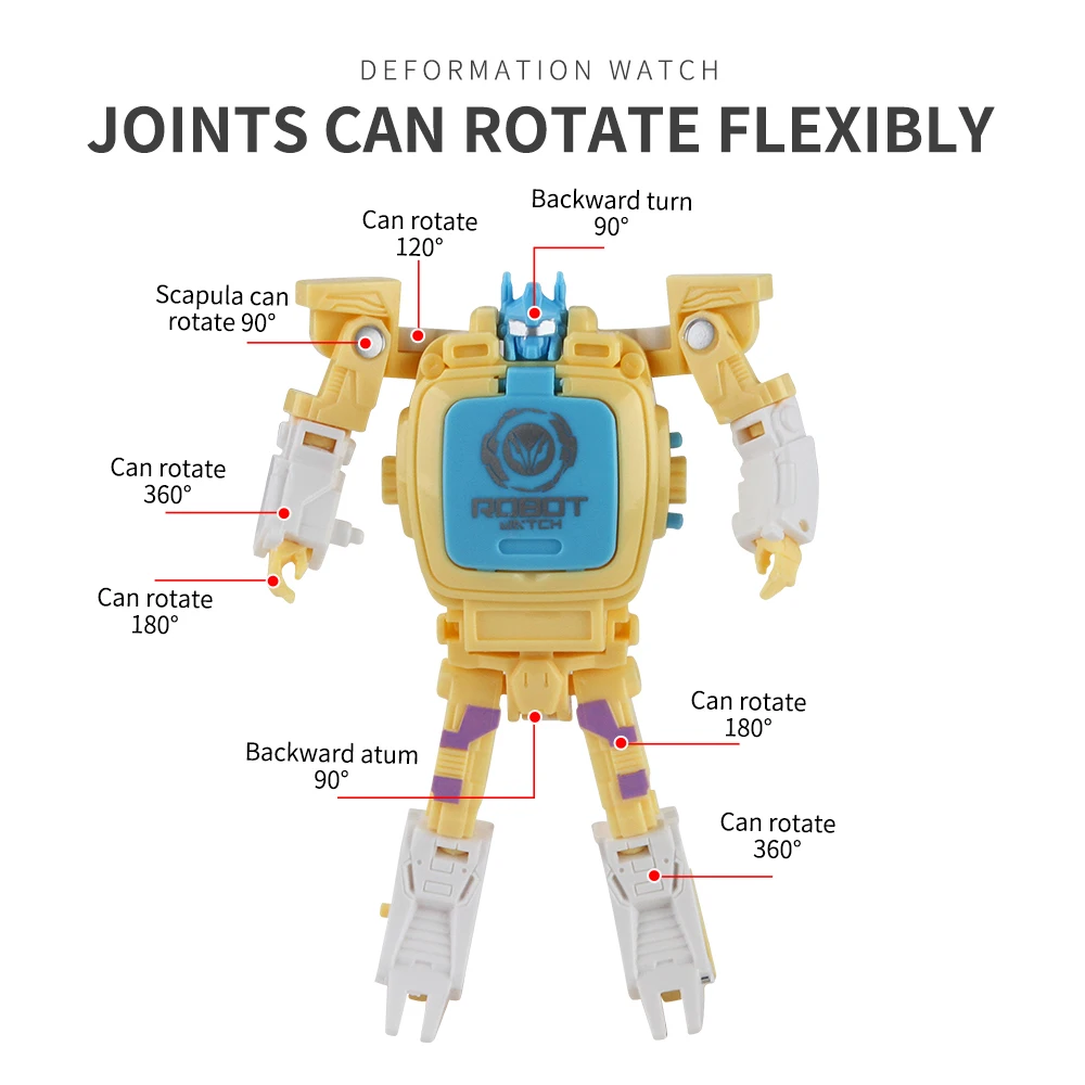 Электронные часы для мальчиков деформационная игрушка робот проекционная
