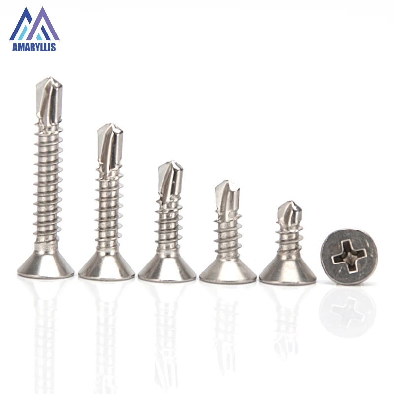 

Dovetail Screw Phillips Head Drilling Self-Tapping Screws M4.2 M4.8 Countersunk Self-Drilling Cross Drill Tail Tapping Bolts
