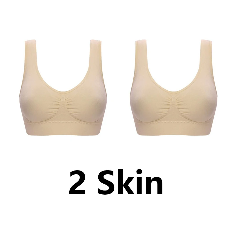 2 skin CI-0006 Повседневный бюстгальтер со съемной подушечкой бесшовный лифчик корректирующий бюстгальтер пуш-ап - Цвет: 2 skin