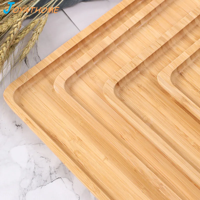 Японский стиль Бамбуковый лоток поднос для чайных чашек Деревянный