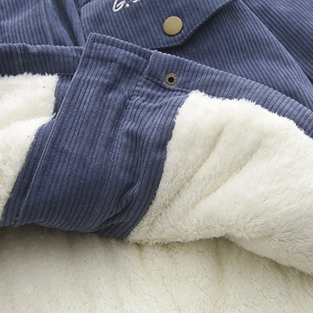 2019 Korean Women Winter Warm Coat Corduroy Solid Hood Thick Loose Jacket Long Overcoat winter coat women manteau femmeF916 | Женская