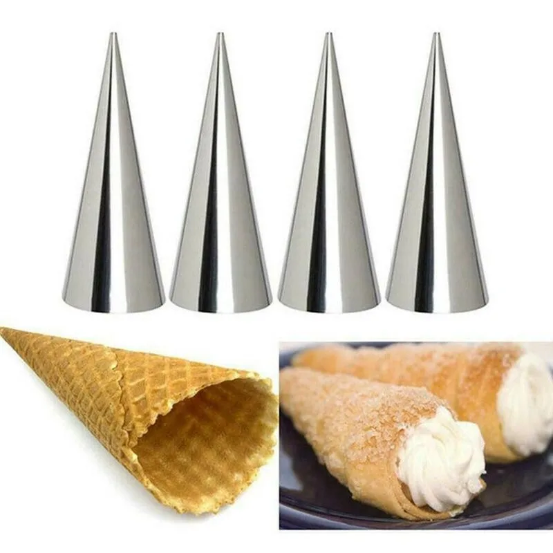 

5pcs/lot Baking Cones Steel Croissant Tubes Horn High Quality Bread Pastry Making Cake Mold Baking Supplies