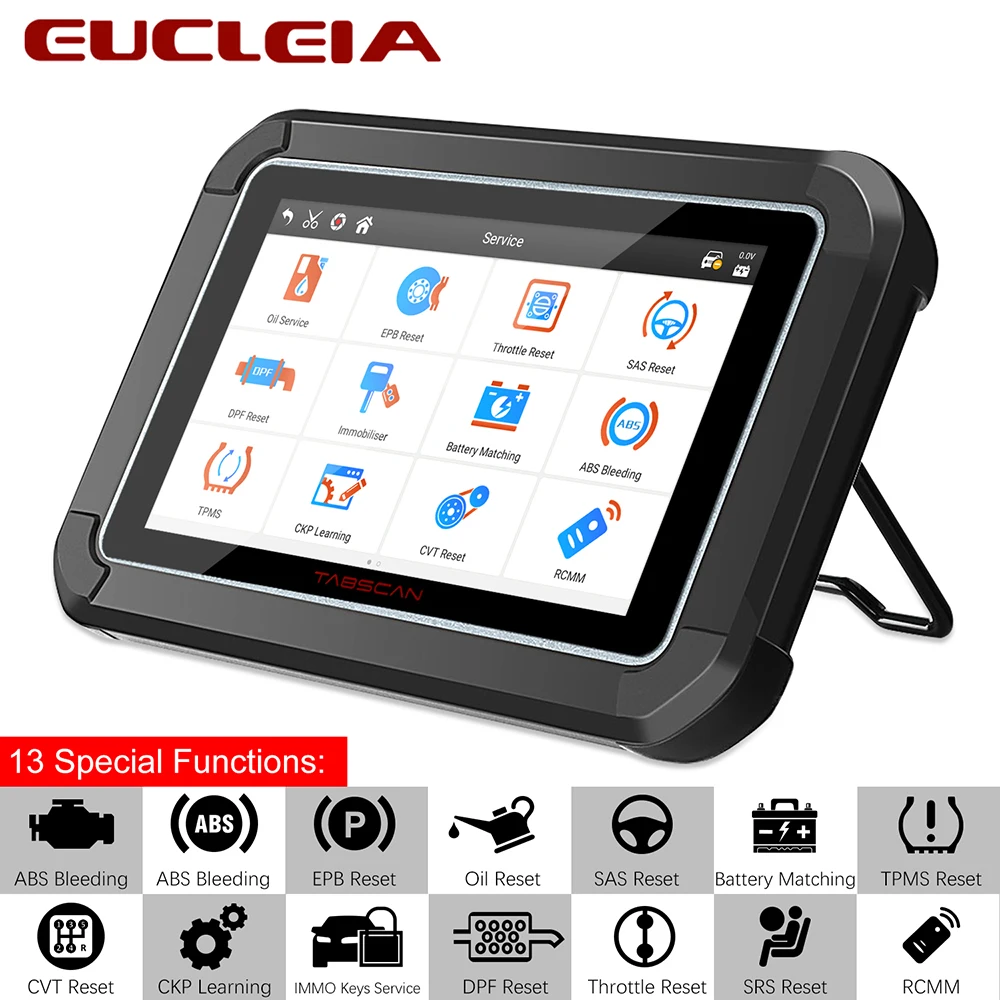 EUCLEIA TabScan S7C OBD 2 Автомобильный сканер Профессиональный автомобильный диагностический DPF EPB TPMS масляный Сервис Сброс ODB2 автомобильный диагностический инструмент