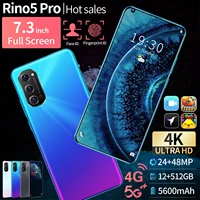 global version smartphone new rino5 pro 7 3inch 12gb512gb android 10 deca core 5g 5600mah 24mp48mp mtk6899 telephone celulares