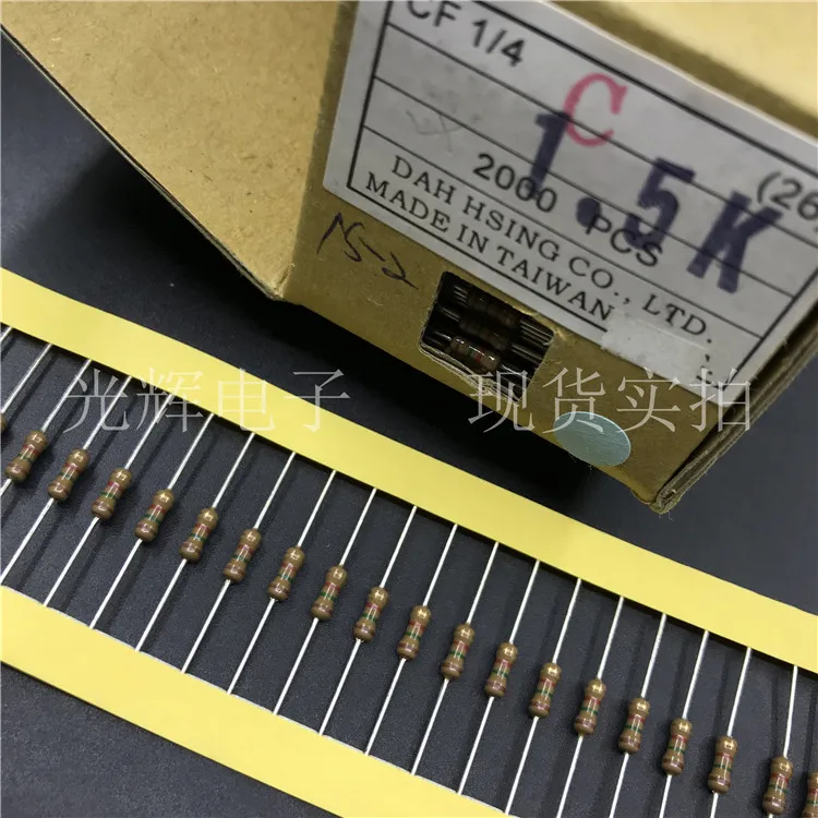 Оригинальный новый 100% CF1/4C26A153J 1/4W 1 5 K 5% 0 25 W Толстая Медная ножная углеродная